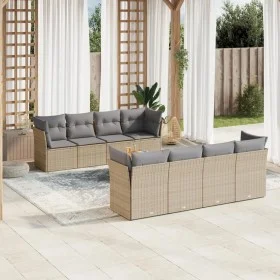 9-teiliges Gartensofa-Set mit beigen synthetischen Rattankissen von , Gartensets - Ref: Foro24-3223525, Preis: 533,04 €, Raba...