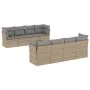9-teiliges Gartensofa-Set mit beigen synthetischen Rattankissen von , Gartensets - Ref: Foro24-3223525, Preis: 533,05 €, Raba...