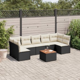 Set de sofás de jardín 8 piezas y cojines ratán sintético negro de , Conjuntos de jardín - Ref: Foro24-3223571, Precio: 408,1...