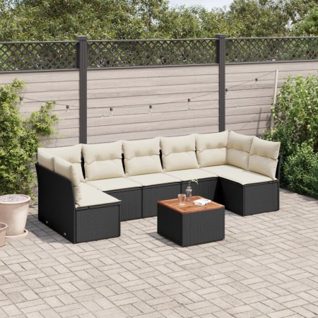8-piece garden sofa set and black synthetic rattan cushions by , Garden sets - Ref: Foro24-3223571, Price: 408,17 €, Discount: %