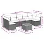 8-piece garden sofa set and black synthetic rattan cushions by , Garden sets - Ref: Foro24-3223571, Price: 430,78 €, Discount: %