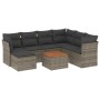 8-piece garden sofa set and gray synthetic rattan cushions by , Garden sets - Ref: Foro24-3223764, Price: 440,71 €, Discount: %