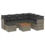 8-piece garden sofa set and gray synthetic rattan cushions by , Garden sets - Ref: Foro24-3223764, Price: 439,75 €, Discount: %