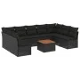 Garden sofa set 10 pieces with black synthetic rattan cushions by , Garden sets - Ref: Foro24-3223787, Price: 599,76 €, Disco...