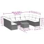 Garden sofa set 10 pieces with black synthetic rattan cushions by , Garden sets - Ref: Foro24-3223787, Price: 599,76 €, Disco...