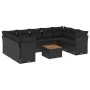 Garden sofa set 10 pieces with black synthetic rattan cushions by , Garden sets - Ref: Foro24-3223801, Price: 615,85 €, Disco...
