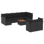 Gartensofa-Set 10-teilig mit schwarzen synthetischen Rattankissen von , Gartensets - Ref: Foro24-3223808, Preis: 604,43 €, Ra...
