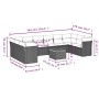 11-piece garden sofa set and black synthetic rattan cushions by , Garden sets - Ref: Foro24-3223829, Price: 673,79 €, Discoun...