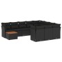 11-teiliges Gartensofa-Set und schwarze synthetische Rattankissen von , Gartensets - Ref: Foro24-3223843, Preis: 674,73 €, Ra...