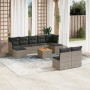 10-teilige Gartensofagarnitur mit grauen synthetischen Rattankissen von , Gartensets - Ref: Foro24-3223862, Preis: 512,86 €, ...