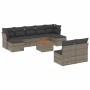 10-teilige Gartensofagarnitur mit grauen synthetischen Rattankissen von , Gartensets - Ref: Foro24-3223862, Preis: 512,86 €, ...