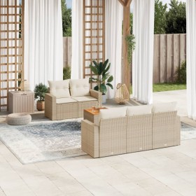 Juego de sofás jardín con cojines 6 pzas ratán sintético beige de , Conjuntos de jardín - Ref: Foro24-3224007, Precio: 413,64...