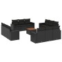 Garden sofa and cushion set 13 pieces black synthetic rattan by , Garden sets - Ref: Foro24-3224053, Price: 912,73 €, Discoun...