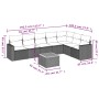 8-teiliges Gartensofa-Set und graue synthetische Rattankissen von , Gartensets - Ref: Foro24-3224156, Preis: 468,86 €, Rabatt: %