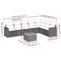 8-teiliges Gartensofa-Set und graue synthetische Rattankissen von , Gartensets - Ref: Foro24-3224156, Preis: 468,85 €, Rabatt: %