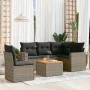Set de muebles de jardín 6 pzas y cojines ratán sintético gris de , Conjuntos de jardín - Ref: Foro24-3224128, Precio: 356,26...