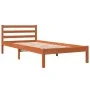 Estructura de cama madera maciza de pino marrón cera 90x200 cm de , Camas y somieres - Ref: Foro24-844142, Precio: 65,74 €, D...