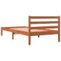 Estructura de cama madera maciza de pino marrón cera 90x200 cm de , Camas y somieres - Ref: Foro24-844142, Precio: 65,74 €, D...