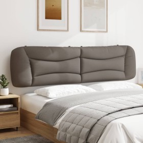 Cabecero de cama acolchado tela gris taupe 200 cm