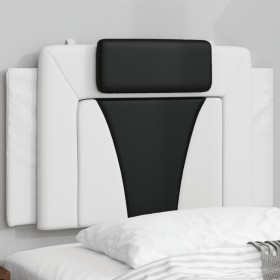 Black and white synthetic leather padded bed headboard 90 cm by , Headboards and footboards - Ref: Foro24-374773, Price: 43,1...