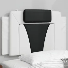 Schwarz-weißes gepolstertes Bettkopfteil aus Kunstleder, 90 cm von , Kopf- und Fußteile - Ref: Foro24-374773, Preis: 42,31 €,...