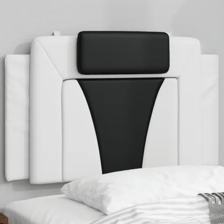 Schwarz-weißes gepolstertes Bettkopfteil aus Kunstleder, 90 cm von , Kopf- und Fußteile - Ref: Foro24-374773, Preis: 42,31 €,...