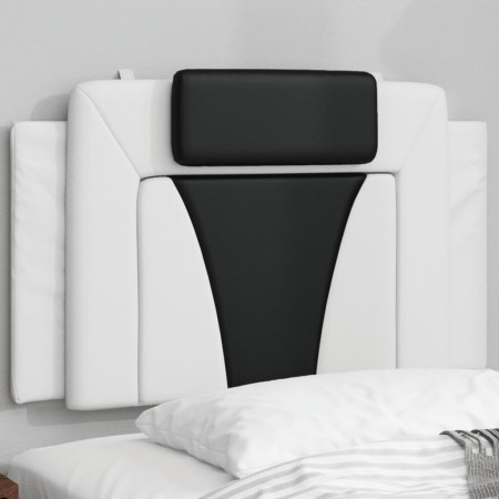Schwarz-weißes gepolstertes Bettkopfteil aus Kunstleder, 90 cm von , Kopf- und Fußteile - Ref: Foro24-374773, Preis: 43,12 €,...