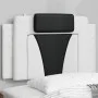 Schwarz-weißes gepolstertes Bettkopfteil aus Kunstleder, 90 cm von , Kopf- und Fußteile - Ref: Foro24-374773, Preis: 42,31 €,...