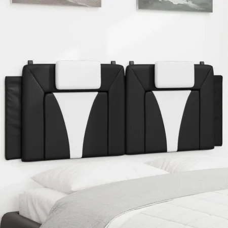 Gepolstertes Kopfteil Kunstleder schwarz weiß 120 cm von , Kopf- und Fußteile - Ref: Foro24-374786, Preis: 41,35 €, Rabatt: %