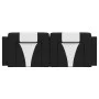 Padded headboard synthetic leather black white 120 cm by , Headboards and footboards - Ref: Foro24-374786, Price: 41,32 €, Di...