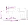 Gepolstertes Kopfteil Kunstleder schwarz weiß 120 cm von , Kopf- und Fußteile - Ref: Foro24-374786, Preis: 41,35 €, Rabatt: %