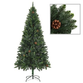 Árbol de Navidad artificial con piñas verde 180 cm