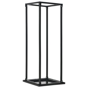 Firewood rack with black steel base 37x37x113 cm by vidaXL, Firewood bags and holders - Ref: Foro24-284702, Price: 49,60 €, D...