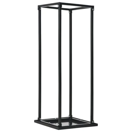 Leñero con base acero negro 37x37x113 cm de vidaXL, Bolsas y soportes de leña - Ref: Foro24-284702, Precio: 48,85 €, Descuent...