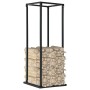Firewood rack with black steel base 37x37x113 cm by vidaXL, Firewood bags and holders - Ref: Foro24-284702, Price: 49,60 €, D...