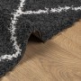 PAMPLONA moderner Langflorteppich Schwarz und Creme 160x160cm von , Teppiche - Ref: Foro24-375412, Preis: 49,53 €, Rabatt: %