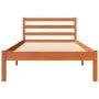Wax brown solid pine wood bed frame 75x190 cm by , Beds and slatted bases - Ref: Foro24-844137, Price: 63,91 €, Discount: %
