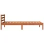 Wax brown solid pine wood bed frame 75x190 cm by , Beds and slatted bases - Ref: Foro24-844137, Price: 63,91 €, Discount: %