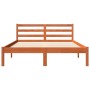 Bettgestell aus massivem, wachsbraunem Kiefernholz, 135 x 190 cm von , Betten und Lattenroste - Ref: Foro24-844140, Preis: 93...