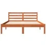 Bettgestell aus massivem, wachsbraunem Kiefernholz, 135 x 190 cm von , Betten und Lattenroste - Ref: Foro24-844140, Preis: 91...