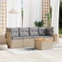 Garden sofa set with cushions 5 pieces beige synthetic rattan by , Garden sets - Ref: Foro24-3223476, Price: 286,92 €, Discou...