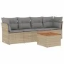 Garden sofa set with cushions 5 pieces beige synthetic rattan by , Garden sets - Ref: Foro24-3223476, Price: 280,76 €, Discou...