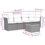 Garden sofa set with cushions 5 pieces beige synthetic rattan by , Garden sets - Ref: Foro24-3223476, Price: 286,92 €, Discou...