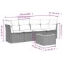 Garden sofa set with cushions 5 pieces beige synthetic rattan by , Garden sets - Ref: Foro24-3223476, Price: 280,76 €, Discou...