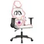 Silla gaming de masaje cuero sintético blanco y rosa de , Sillones para videojuegos - Ref: Foro24-345431, Precio: 114,95 €, D...