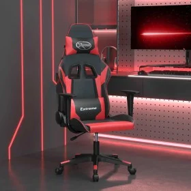 Silla gaming de masaje cuero sintético negro y rojo de , Sillones para videojuegos - Ref: Foro24-345446, Precio: 116,54 €, De...