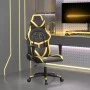 Silla gaming de masaje cuero sintético negro y dorado de , Sillones para videojuegos - Ref: Foro24-345425, Precio: 115,06 €, ...