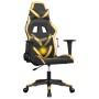 Schwarz-goldener Massage-Gaming-Stuhl aus Kunstleder von , Gaming-Stühle - Ref: Foro24-345425, Preis: 116,84 €, Rabatt: %