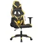 Silla gaming de masaje cuero sintético negro y dorado de , Sillones para videojuegos - Ref: Foro24-345425, Precio: 115,06 €, ...