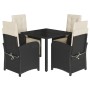 5-piece garden furniture set with black synthetic rattan cushions by , Garden sets - Ref: Foro24-3212451, Price: 601,68 €, Di...